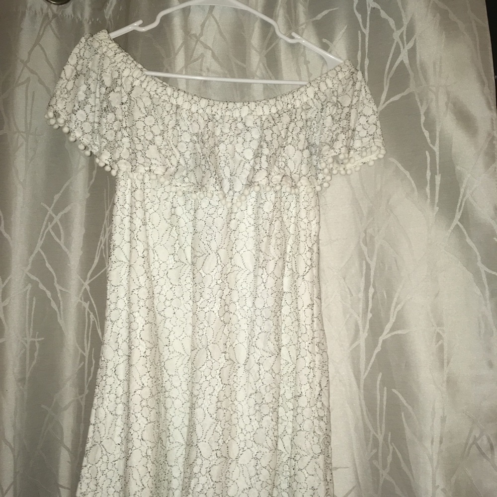 White off the shoulder sundress